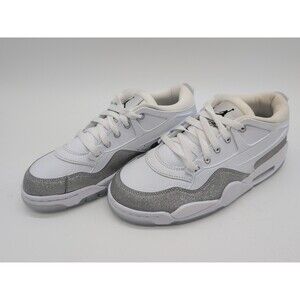 Nike Air Jordan 4 RM White Silver Glitter HQ3441-111 Women's Size 6.5 NWOB